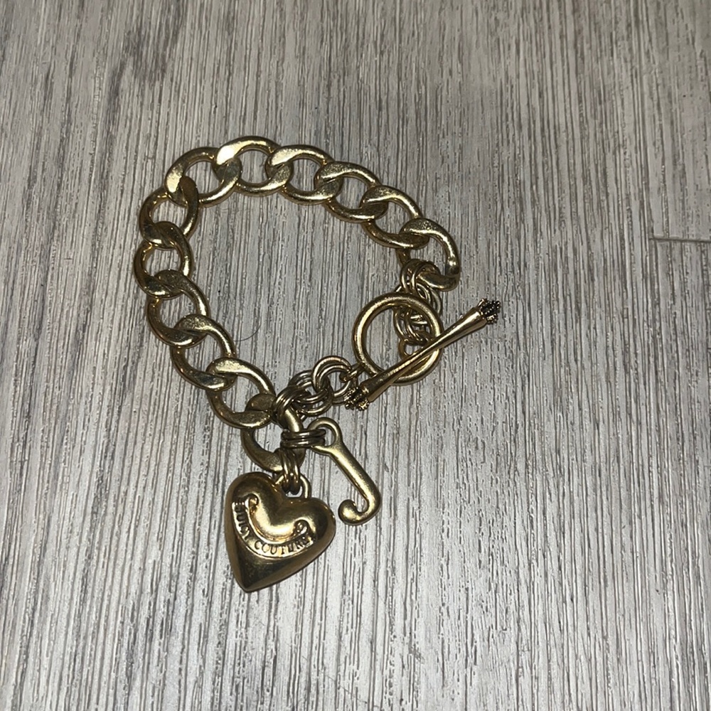 New gold heart juicy couture bracelet